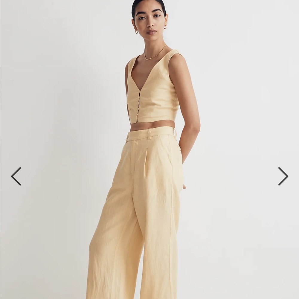 Madewell Harlow Wide Leg Linen Pant